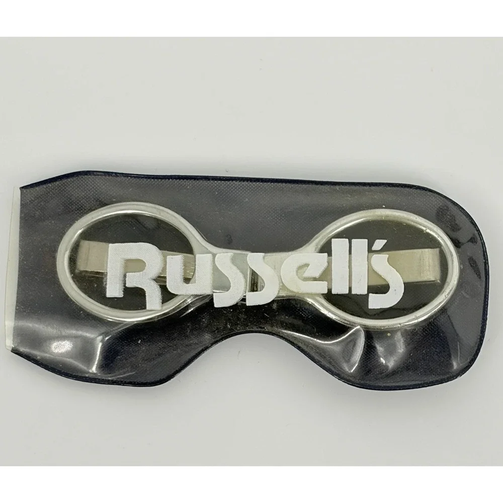 Vintage Russell's Advertising Folding Scissors In Case Japan
